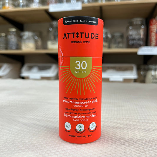 Attitude - Bâton solaire sans odeur FPS 30
