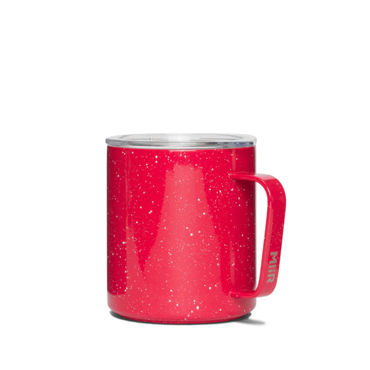 Tasse de Camping Isotherme avec Poignée - Red Speckle - 12 oz