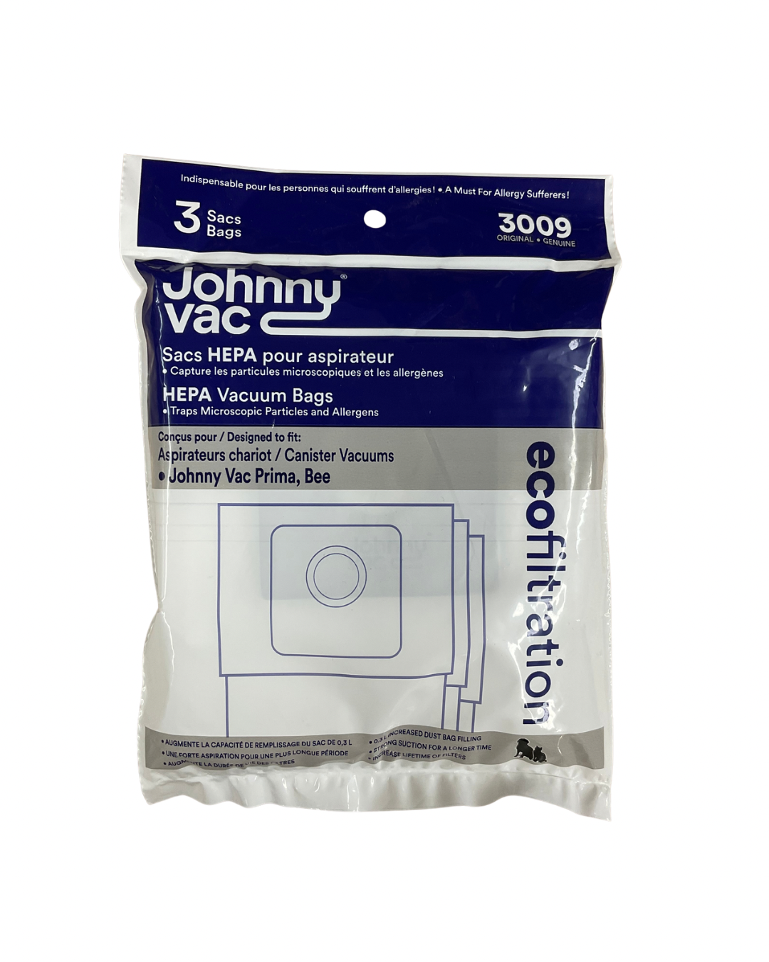 Sacs HEPA pour Aspirateur Prima/Bee